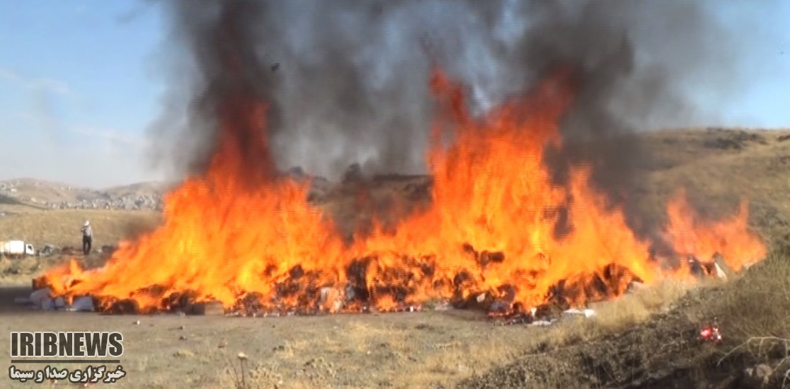 امحاء بزرگترین محموله سیگار قاچاق غرب کشور