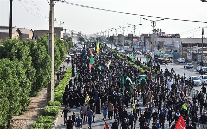کاروان بزرگ اربعین حسینی در دشت آزادگان