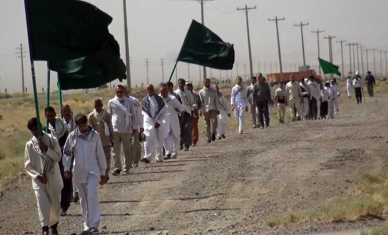 آغاز حرکت کاروان پیاده حرم تا حرم بسیجیان شهرستان گناباد