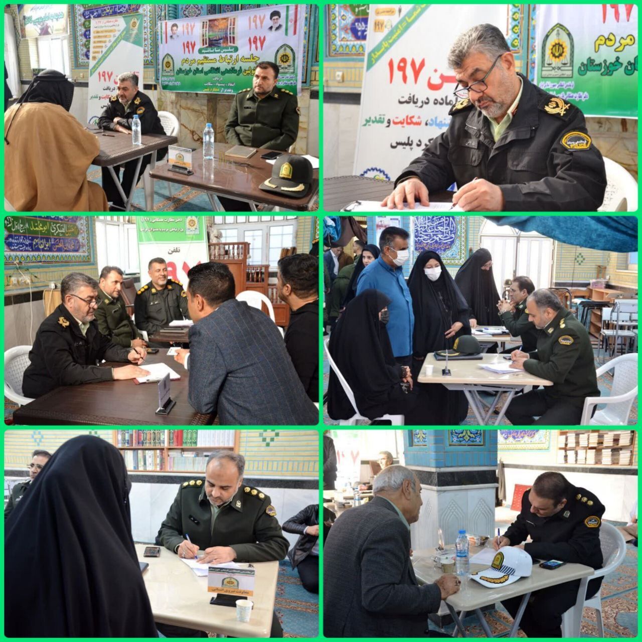 دیدار مردمی فرمانده انتظامی خوزستان در مسجد فاطمه الزهرا کوی ملاشیه