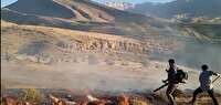 مهار حریق ۱۰۰ هکتار از مراتع روستای رود آباد سمیرم