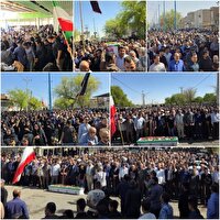 تشییع و تدفین پیکر مطهر شهید غلامعلی پوررحمانی در اندیمشک