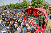 تشییع پیکر شهدا همزمان با راهپیمایی حماسه و وحدت در سراسر استان