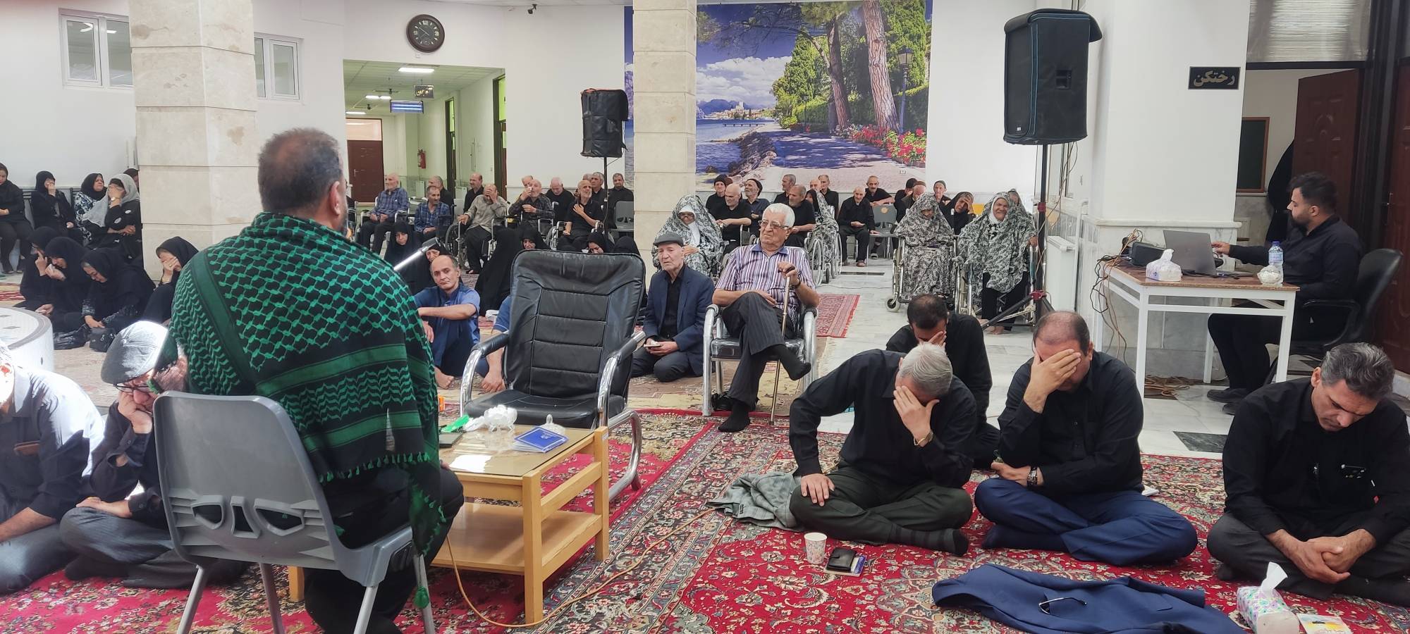 مراسم عزاداری مرکز سالمندان حضرت علی ابن ابی‌طالب نیشابور