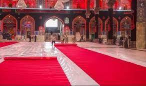 کفپوش‌های قرمز در حرم امام حسین (ع) پَهن شد