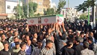 تشییع پیکر شهید مدافع وطن در شهر کوشک