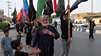 حرکت کاروان پیاده نورالحسین شهرستان رامهرمز به سمت کربلای معلی