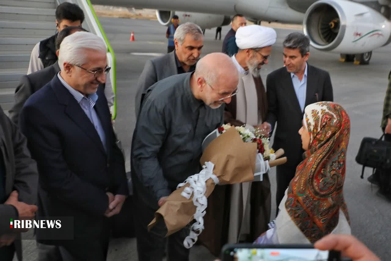 رئیس مجلس شورای اسلامی وارد خراسان شمالی شد