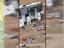 مصدوم شدن ۱۳ نفر به دلیل واژگونی اتوبوس