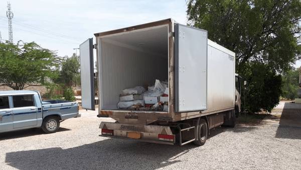 توقیف کامیون آلایش مرغ